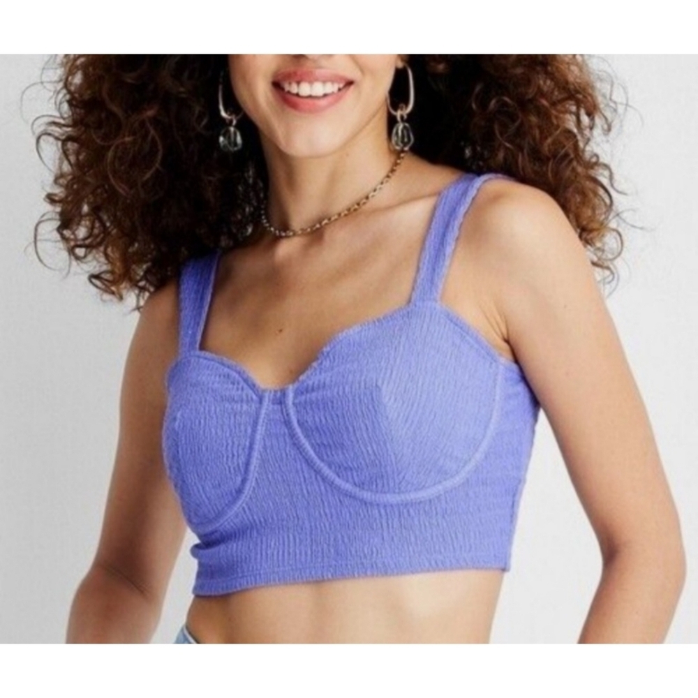 Future Collective™ Corset Tiny Tank Top - Violet